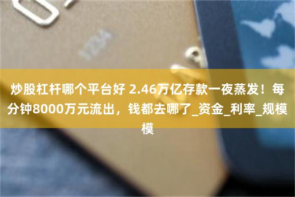 炒股杠杆哪个平台好 2.46万亿存款一夜蒸发！每分钟8000万元流出，钱都去哪了_资金_利率_规模